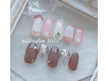 ミコ(Miko)/冬チェック ピンク パラジェル