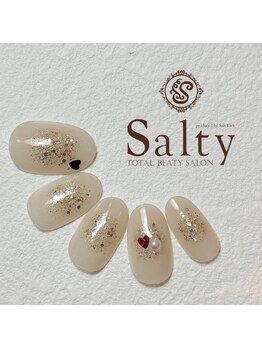 ネイルアンドアイラッシュサロン ソルティ 寺田町(salty)/ハートホロネイル