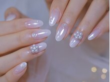 幻之花ネイル/オーロラミルキー　ブライダル