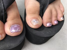 【foot】ライトパープルミラー♪