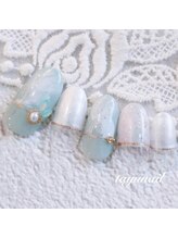 たゆ ネイル(たゆnail)/ニュアンスグリーンのネイル♪