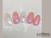 エヌエーブランカ 東白楽店(n.a.blanca)/ぷっくりフラワーネイル