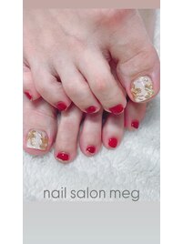 フットネイルミラーアート