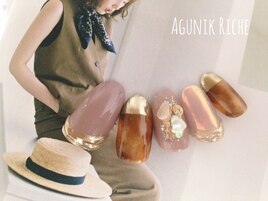【べっこうネイル】