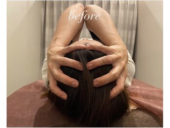 ブリス エナジーアンドサロン 福岡薬院店(bliss energy&salon)/頭筋ほぐし 30分 begfore