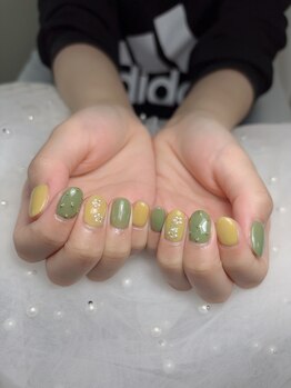 Flower春ネイル