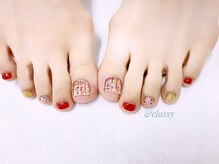 アンドクラッシィ(&classy.)/クリスマスカラー♪フットネイル