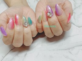 オーロラミラー×縦グラデ