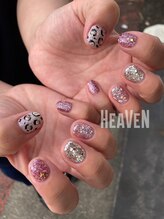 ネイルサロンヘヴン 国分店(Nail SaLoN Heaven)/ラメヒョウ柄ネイル