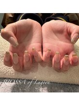 リオッサ オブ ラグーン(RIOSSA of Lagoon)/ガラスフレンチネイル×ハート