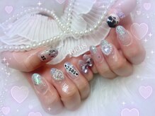 ネイルアンドまつげエクステ リッチエイト 原宿店(Rich8)/パープルラメ推しネイル