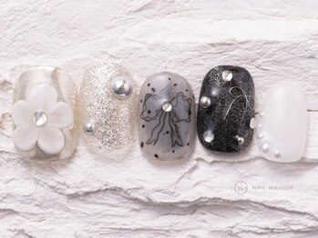ネイルメゾン 渋谷店(NAIL MAISON)/和柄リボンパール¥10000