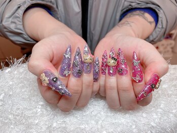 レアネイル 新宿(le'a nail)/キャラクターゴテゴテネイル