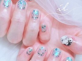 推しキャラネイル×ホログラム