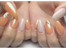 ジェルネイルサロンエー(gelnail salon A’)/オレンジネイル/オーロラ