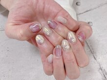 ネイル ビューティーマジック 葛西本店/オーロラフラワーネイル
