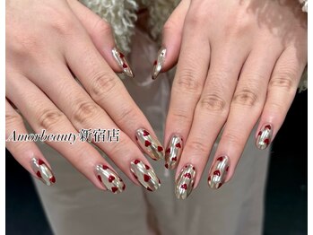 アモールビューティー 新宿店(Amor Beauty)/バレンタインネイル ハートミラ