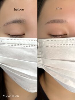 エムドットアイサロン(M. eye salon)/アイブロウ/before→after