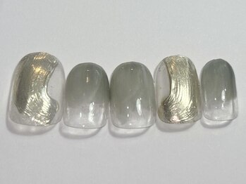 ネイルメゾン 渋谷店(NAIL MAISON)/カーキゴールドニュアンス¥5500