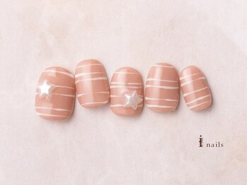 アイネイルズ 横浜EAST店(I-nails)/ゆるかわボーダーネイル