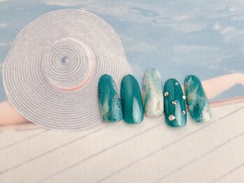 ネイルサロン&スクール ジーナ(GINA)/きらきら夏カラーネイル