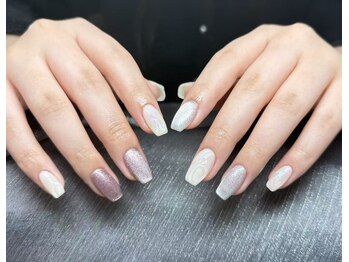 アモールビューティー 新宿店(Amor Beauty)/チップ長さだしマグネットネイル