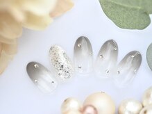 ルシェルアイ/ビジュー☆ドット☆くすみグラデ