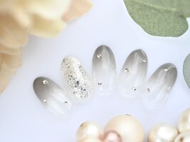 ビジュー☆ドット☆くすみグラデ