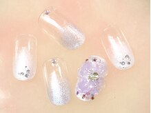 ベリー(berry)/定額B¥6500 クリア立体フラワー2