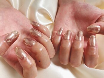 モグネイル(Mogunail)/ミラーネイル ピンクゴールド