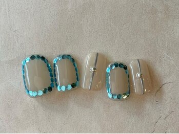 アイネイルズ 梅田店(I nails)/ホログラムシルバーライン