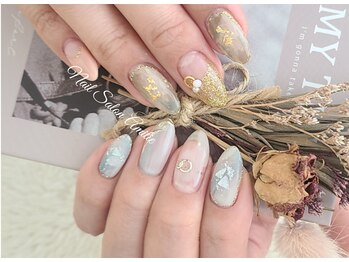 ネイルサロン アミティエ(Nail Salon Amitie)の写真/爪を本来の美しさへ導き、自爪を生かしながらジェルを楽しむ&理想のカワイイを探せる♪写真は8月限定Art★