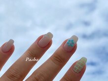 パシャ(Pasha)/ビーズフラワー×チェック