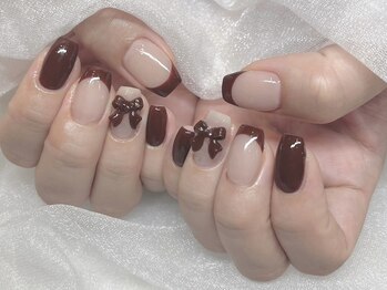 モカ 心斎橋(moca by Lee)/【Aina】 ボルドーネイル