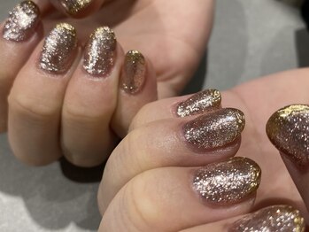 アンドローブ 銀座店(&robe)/ラメワンカラー＋先端ミラー