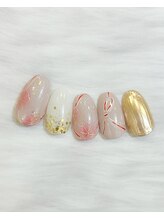 キュント(Qun’t)/菊の花と水引の和柄ネイル