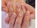 小花シェルネイル