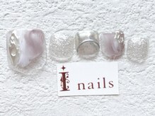 アイネイルズ 梅田店(I nails)/ミラーもやもやニュアンス￥8200