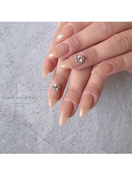 リアンスネイル ヴィヴィッド 岡山店(LianS nail ViViD)/ワンカラー＋ストーン