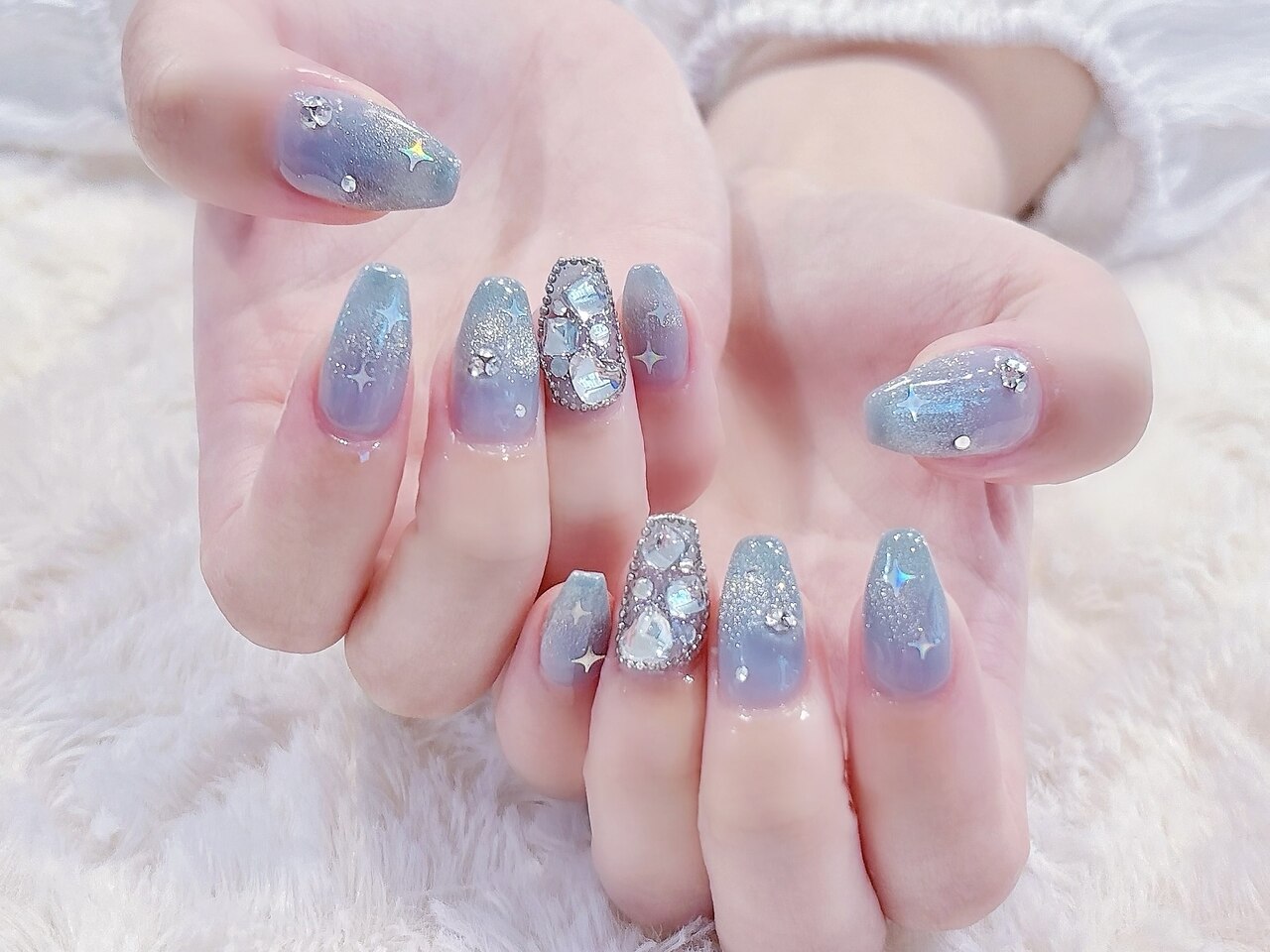 ネイルチップ量産型フレンチガーリー推しネイルワンホンレースバラ