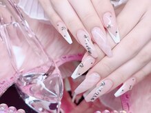 モカ 京橋(moca)/【Akari】推しイニシャルネイル