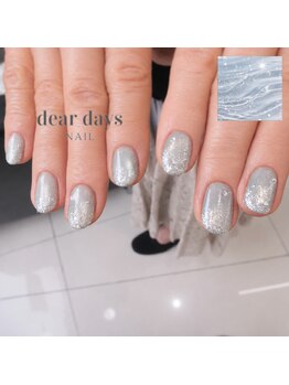 ディアデイズネイル(dear days nail)/キラキラくすみブルー