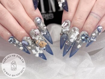ネイルズガッシュ 溝の口店(NAILs GUSH)の写真/＜自然かつ美しいフォルム＞深爪・折れてしまった爪・短いお爪も綺麗に長さだし♪モチの良さも◎