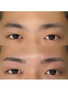 ハク 谷町(HAK.)/メンズ眉毛ワックスBefore/After