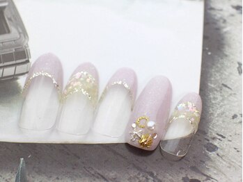 ネイルサロン ティディ(TIDY)/シェルのシンプル大人ネイル