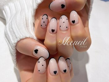 アクイユ 銀座店(ACCUEIL)/モノトーンネイル
