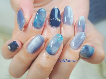 ネイルローズ(NAIL Rose)/マーブル天然石大理石透明感