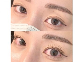 シーンスタジオ 二子玉川店(SSIN STUDIO)の写真/ぱっちり目元に！ご要望に沿って相談可能♪韓国風束感オーダーメイドまつ毛パーマ/パリジェンヌ¥4400