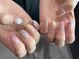 カラフルグラデネイル