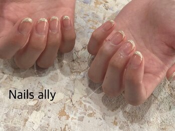 ネイルズアリー 立川店(Nails ally)/ラメフレンチネイル